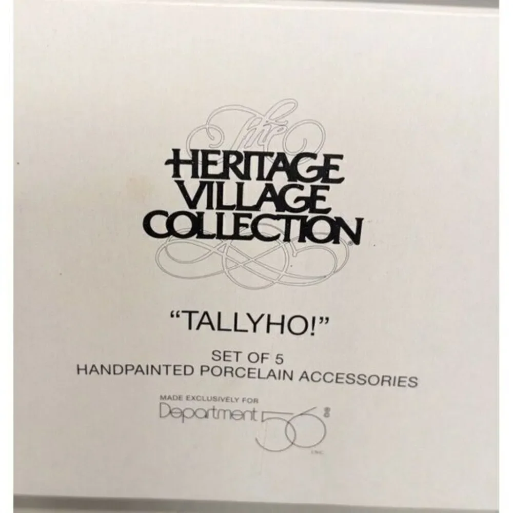 DEPARTMENT 56 TALLYHO! Heritage Village Christmas Horses Dogs‎ Accessory